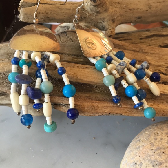 Vintage Native American Dangle Beads Earrings - Picture 7 of 12